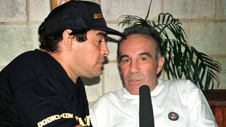 Diego Maradona y Alfredo Cahe